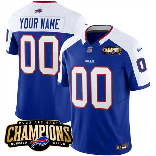 Men & Women & Youth Buffalo Bills Active Player Custom Blue White 2023 F.U.S.E. AFC East Champions Ptach Football Stitched Jersey->customized nfl jersey->Custom Jersey